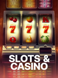 Colección de slots de casino con imagen promocional premium