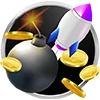 Juego de casino con interfaz futurista y fondos oscuros